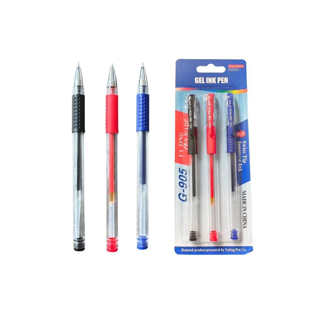 Pluma de gel 3pzas en blister C/20 Blisters $5.50 c/u