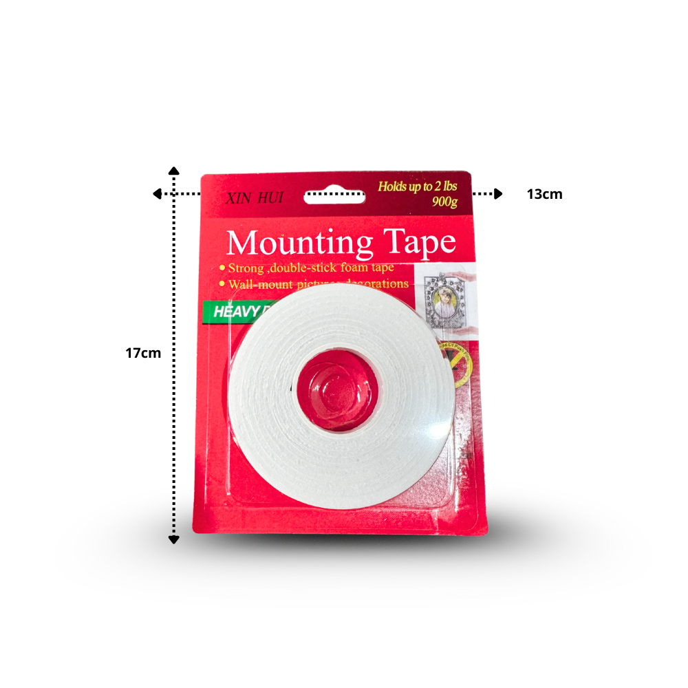 Cinta dobe cara 1.5cm x 2.5mts en blister C/12 piezas