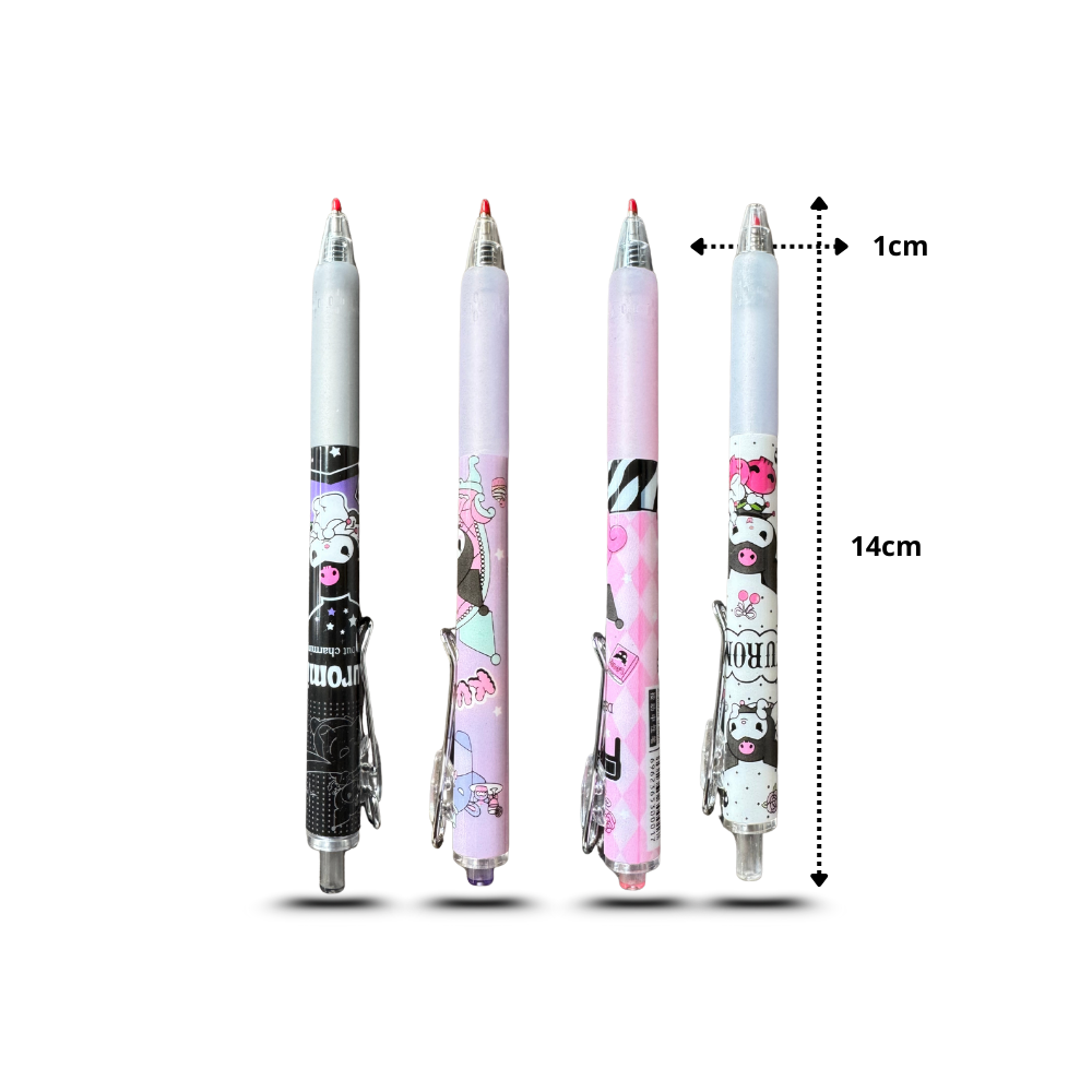 Pluma click kuromi C/6 plumas $4.50 c/u