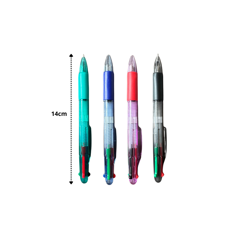 Pluma 4 tintas reda company C/12 piezas