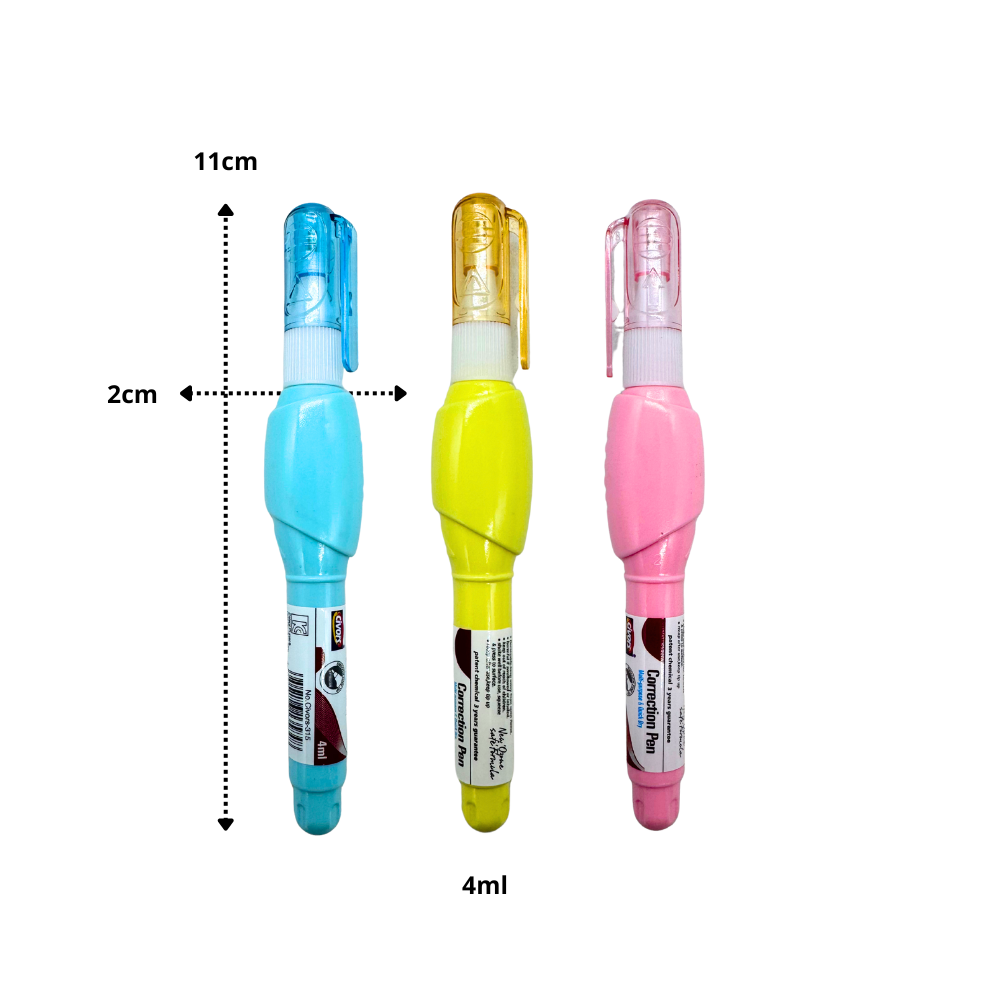 Corrector liquido multicolor 4ml C/12 piezas