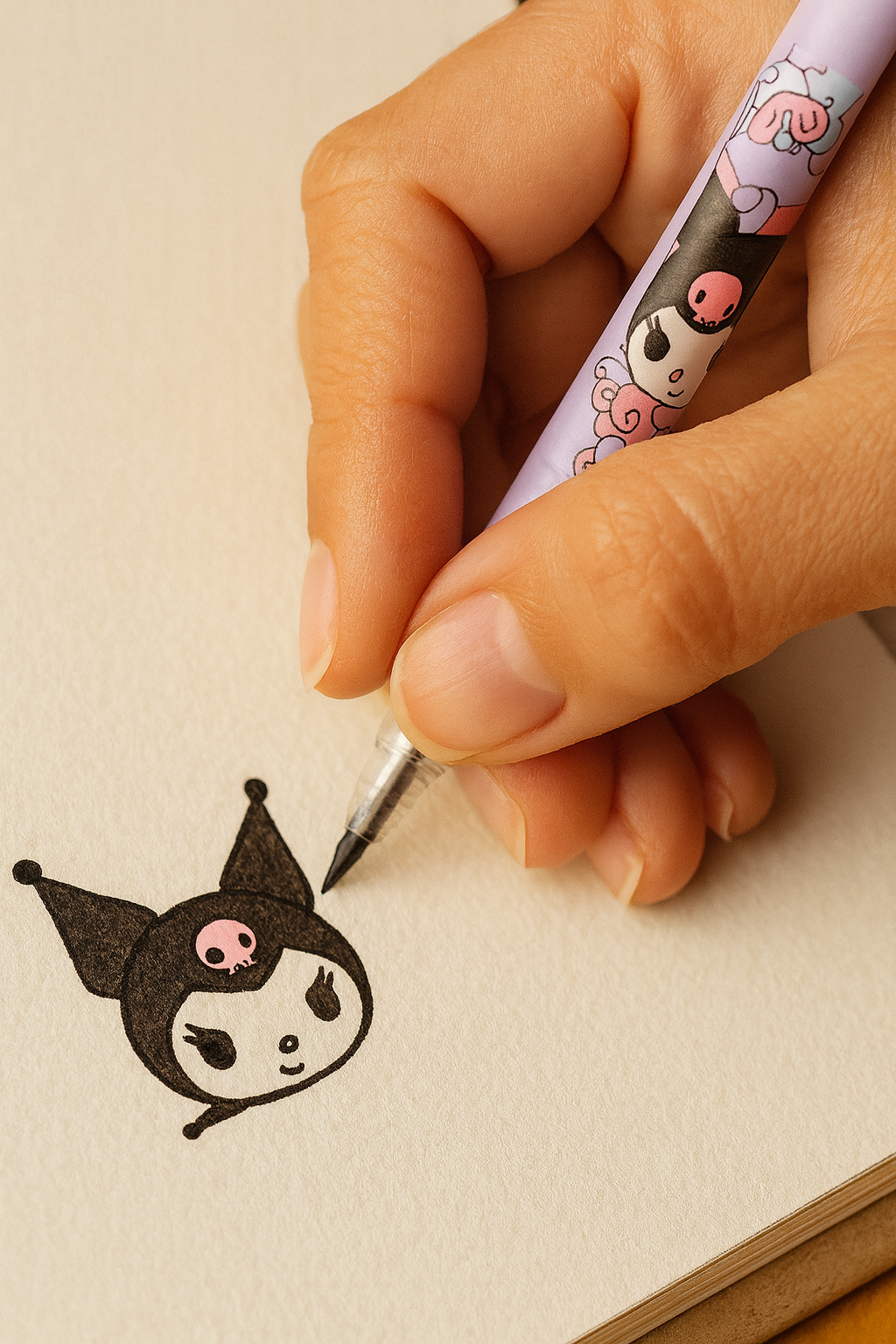 Pluma click kuromi C/6 plumas $4.50 c/u