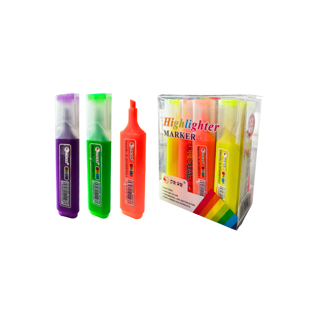 Marcatextos multicolor en caja C/12 piezas