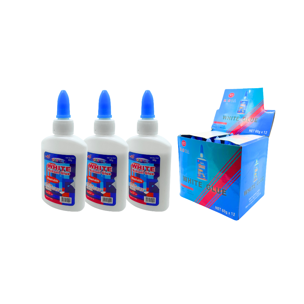Pegamento liquido blanco 60gr escolar C/12 piezas