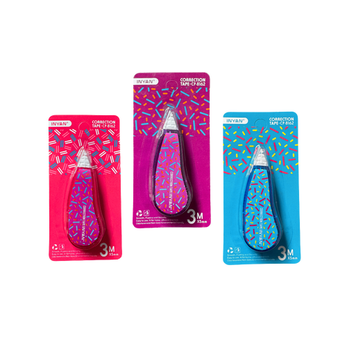 Corrector en cinta decorado en blister individual C/48 piezas